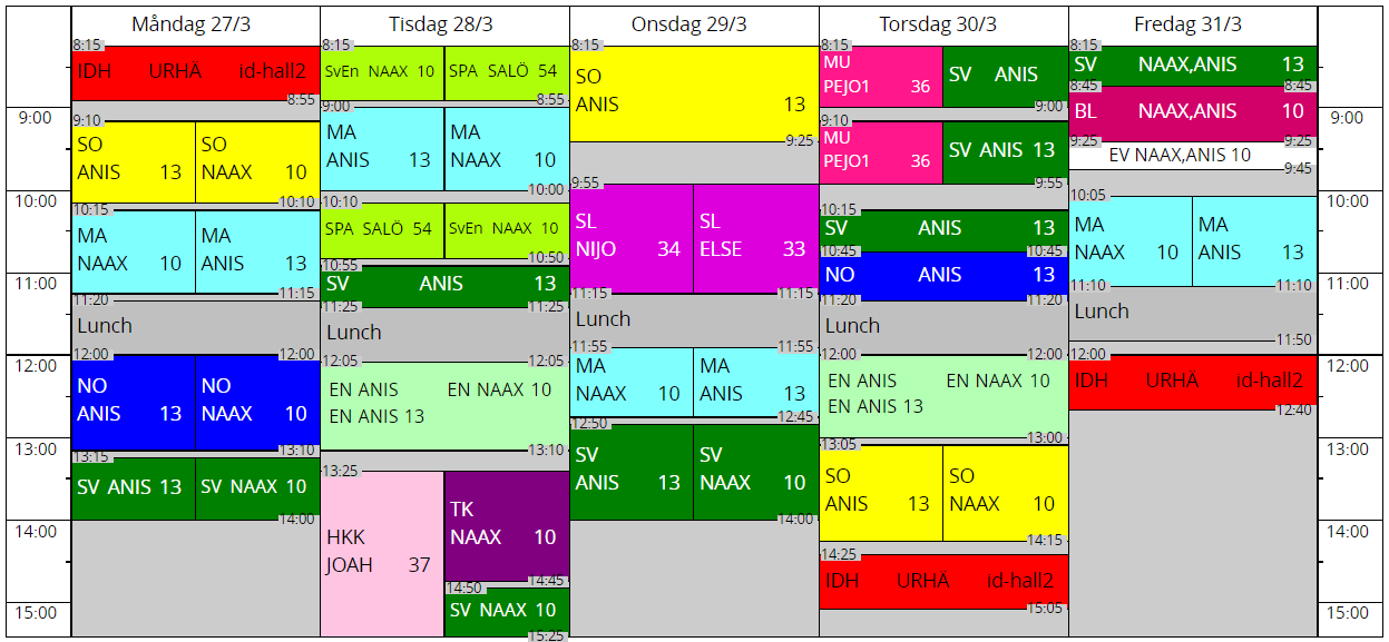 Skola24 Schema